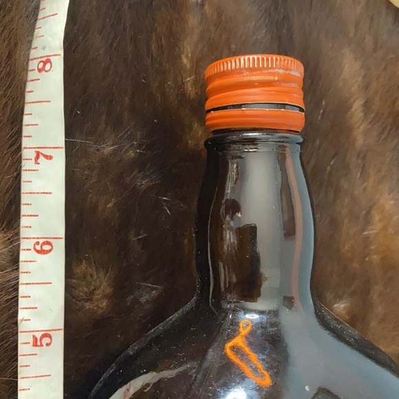 Anton Riemerschmid Munchen Amber Bottle With Painted Castles - Picture 6 of 7